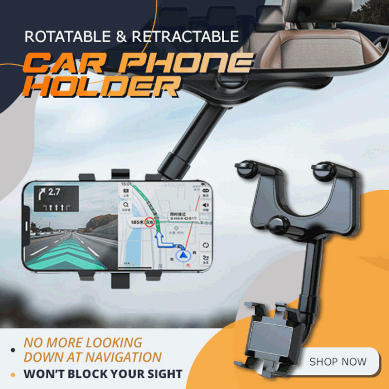 BowLift | Rotatable and retractable car phone holder