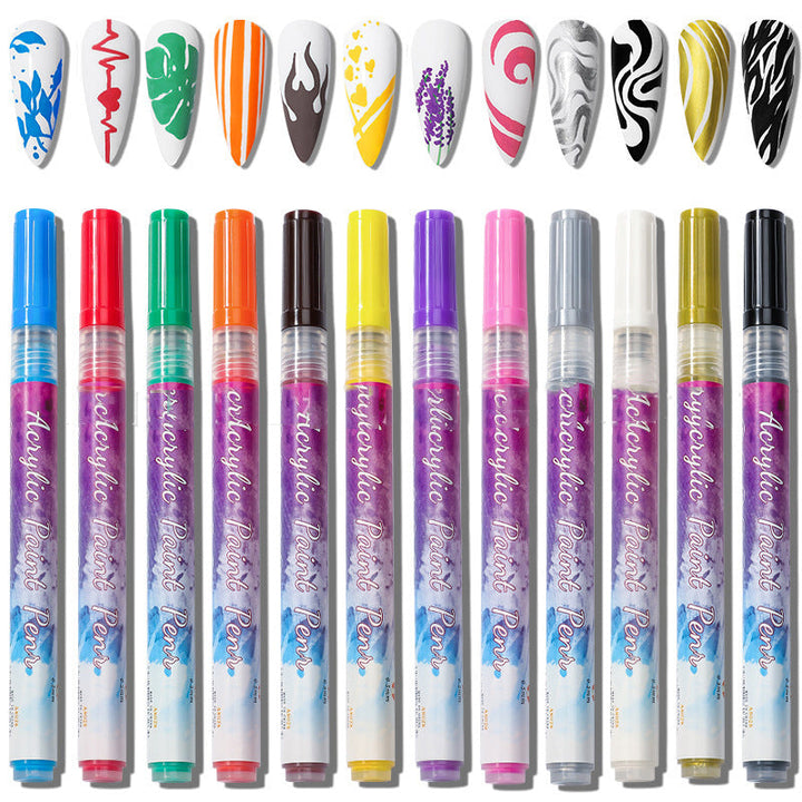 BowLift | 12-color ultra-thin curved nail pencil