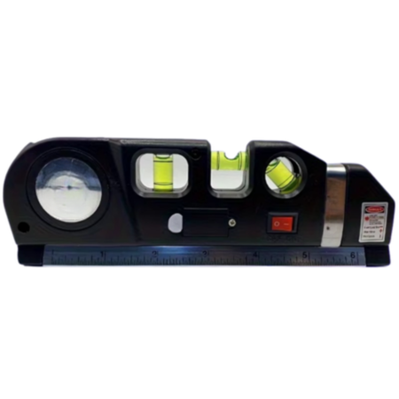 BowLift | Multipurpose Laser Level Tool with Cross Line Projection and 8-Foot Tape Measure