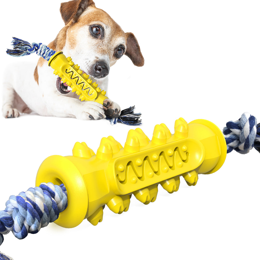 Serrated Chew Stick with Rope Toy for Dogs
