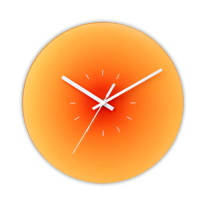 Glass Wall Clock – Modern Design with Sunset Motif | Bowlift