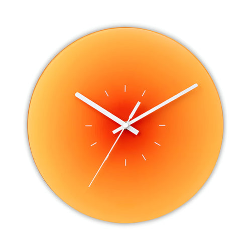 Glass Wall Clock – Modern Design with Sunset Motif | Bowlift