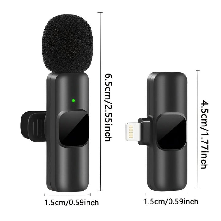 Professional Wireless Lavalier Microphone - Cordless & Omnidirectional Mic Bowlift