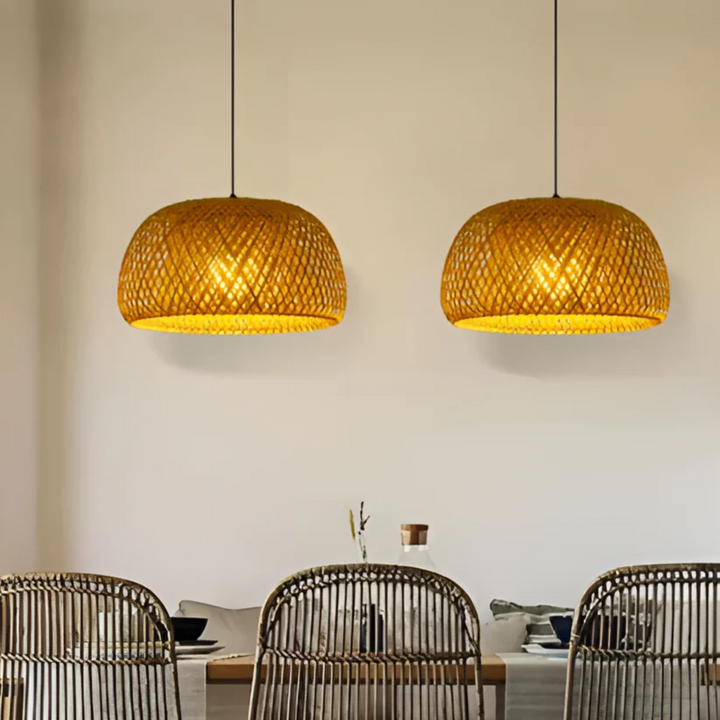 BowLift | Aesthetic Wicker Pendant Lamp