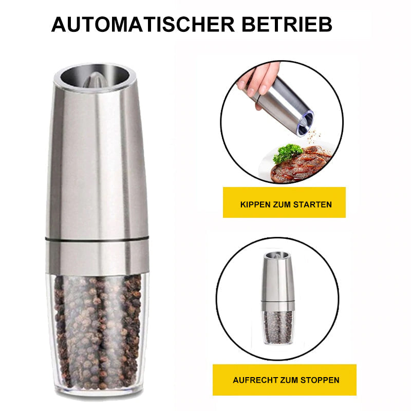 BowLift | electric gravity induction salt and pepper mill