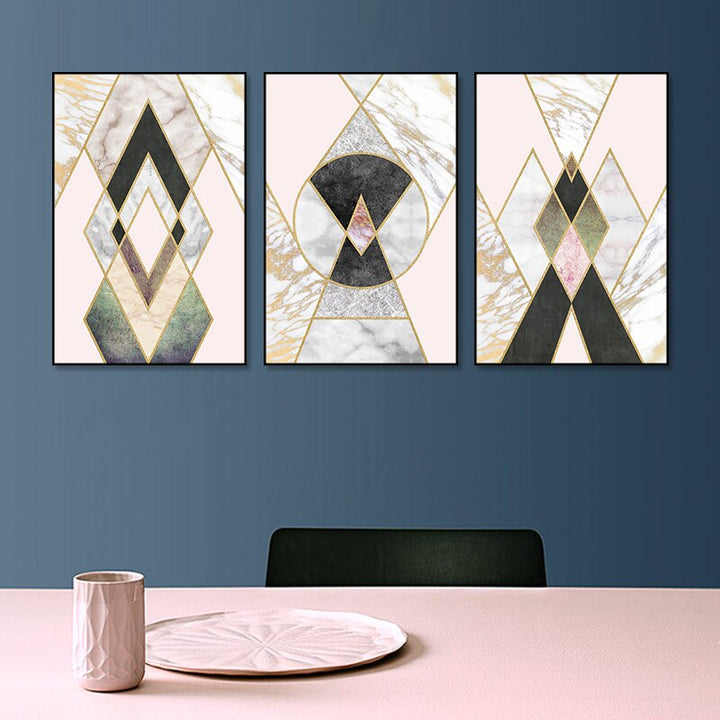 POP Pink Marble - Canvas Wall Art Painting | Bowlift
