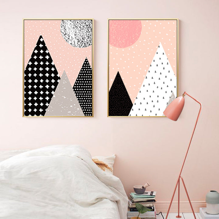 Pop Art Mountains - Canvas Wall Art Painting | Bowlift