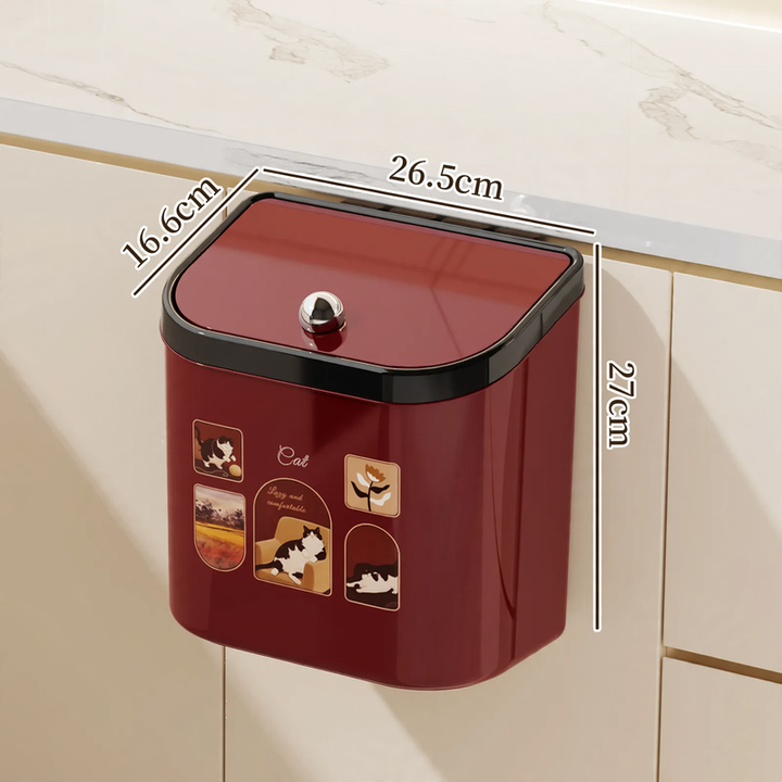 Wall trash can, plastic, up to 4 L