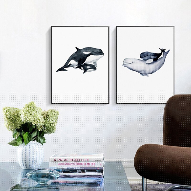 White Shark - Canvas Wall Art Painting | Bowlift