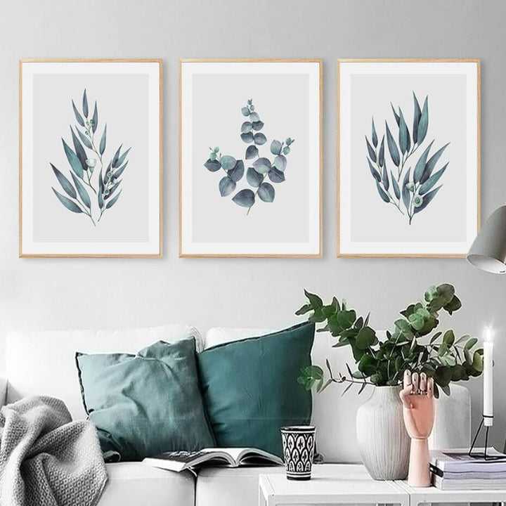 Botanical Leaves Wall Art Pictures - Canvas Wall Art Painting | Bowlift