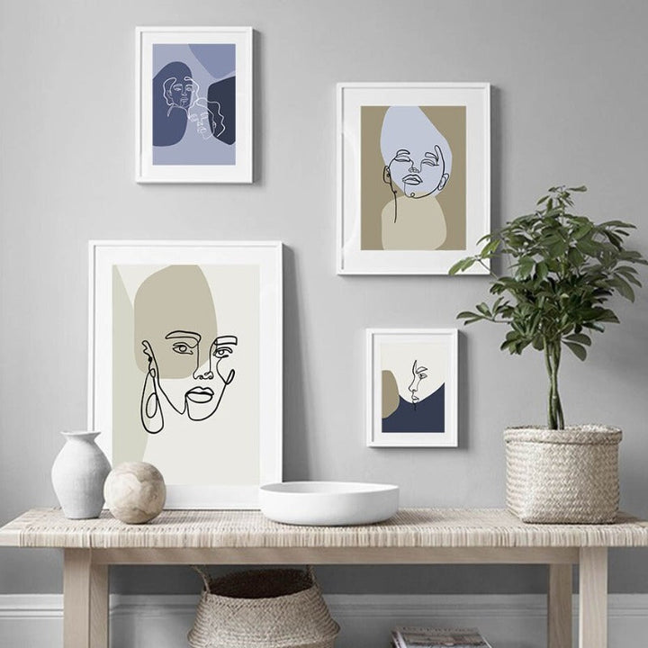Line Graphic Art - Canvas Wall Art Painting | Bowlift