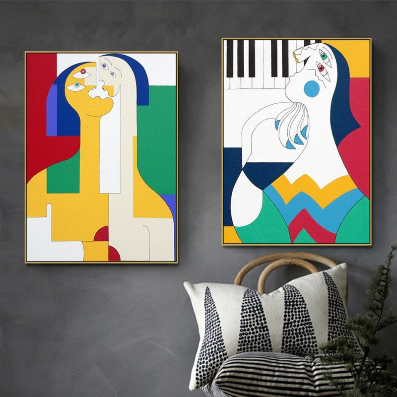Figure Family - Canvas Wall Art Painting | Bowlift