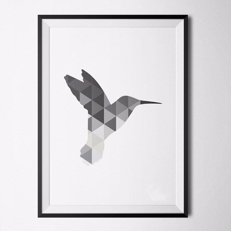 Nordic Hummingbird - Canvas Wall Art Painting | Bowlift