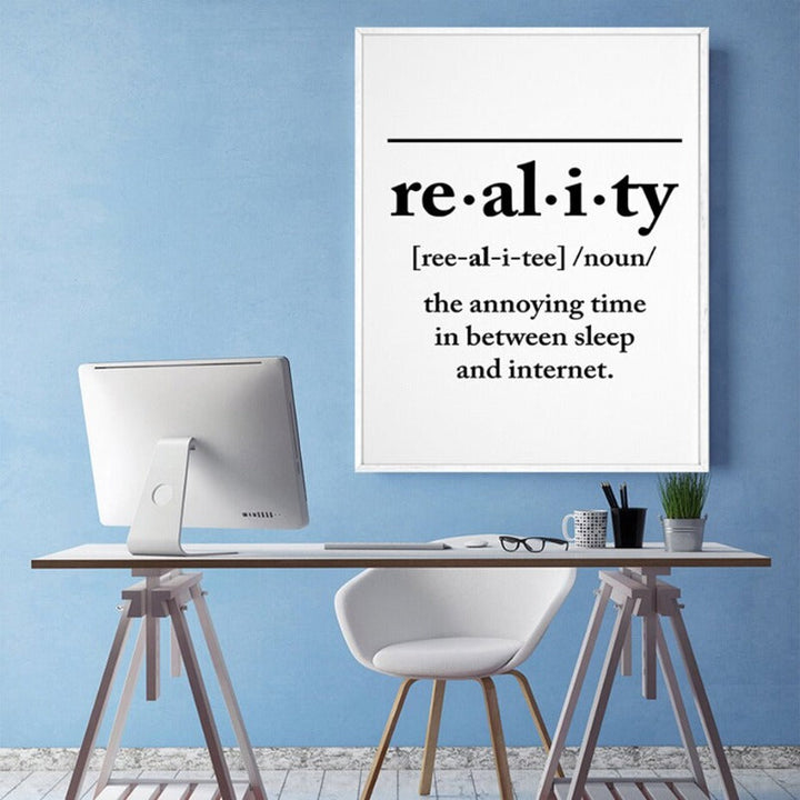 Reality Definition - Canvas Wall Art Painting | Bowlift