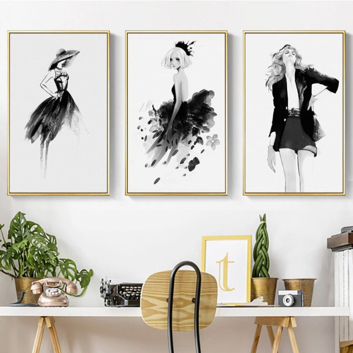 Girls Clothing Poster - Canvas Wall Art Painting | Bowlift