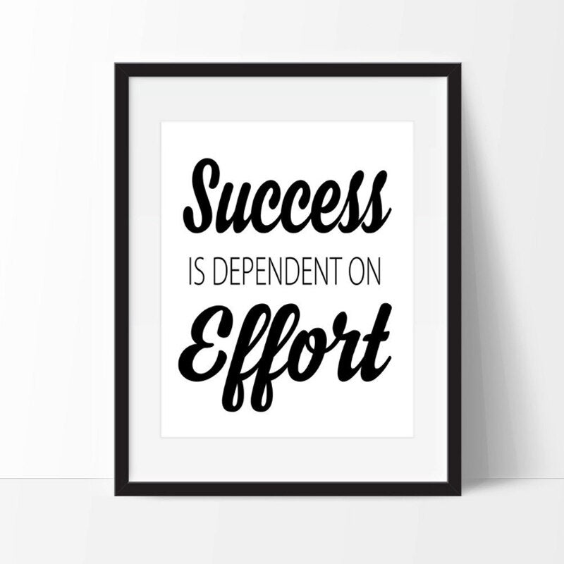 Black & White Nordic Inspiring Life Quotes - Canvas Wall Art Painting | Bowlift