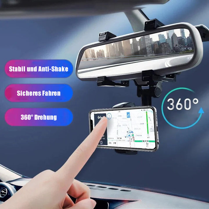BowLift | Multifunctional Rotatable Car Rearview Mirror Phone Holder