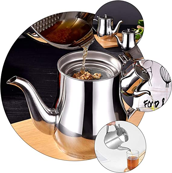 BowLift | Oil filter jug in stainless steel