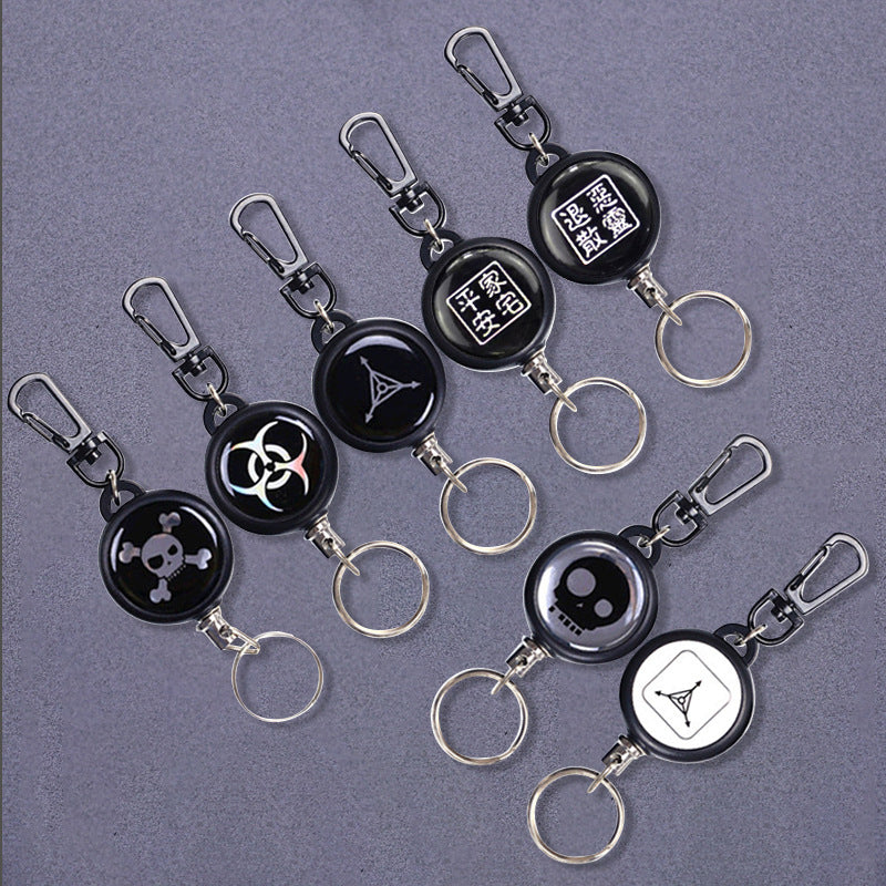 Keychain with retractable wire rope (3 pieces) | Bowlift