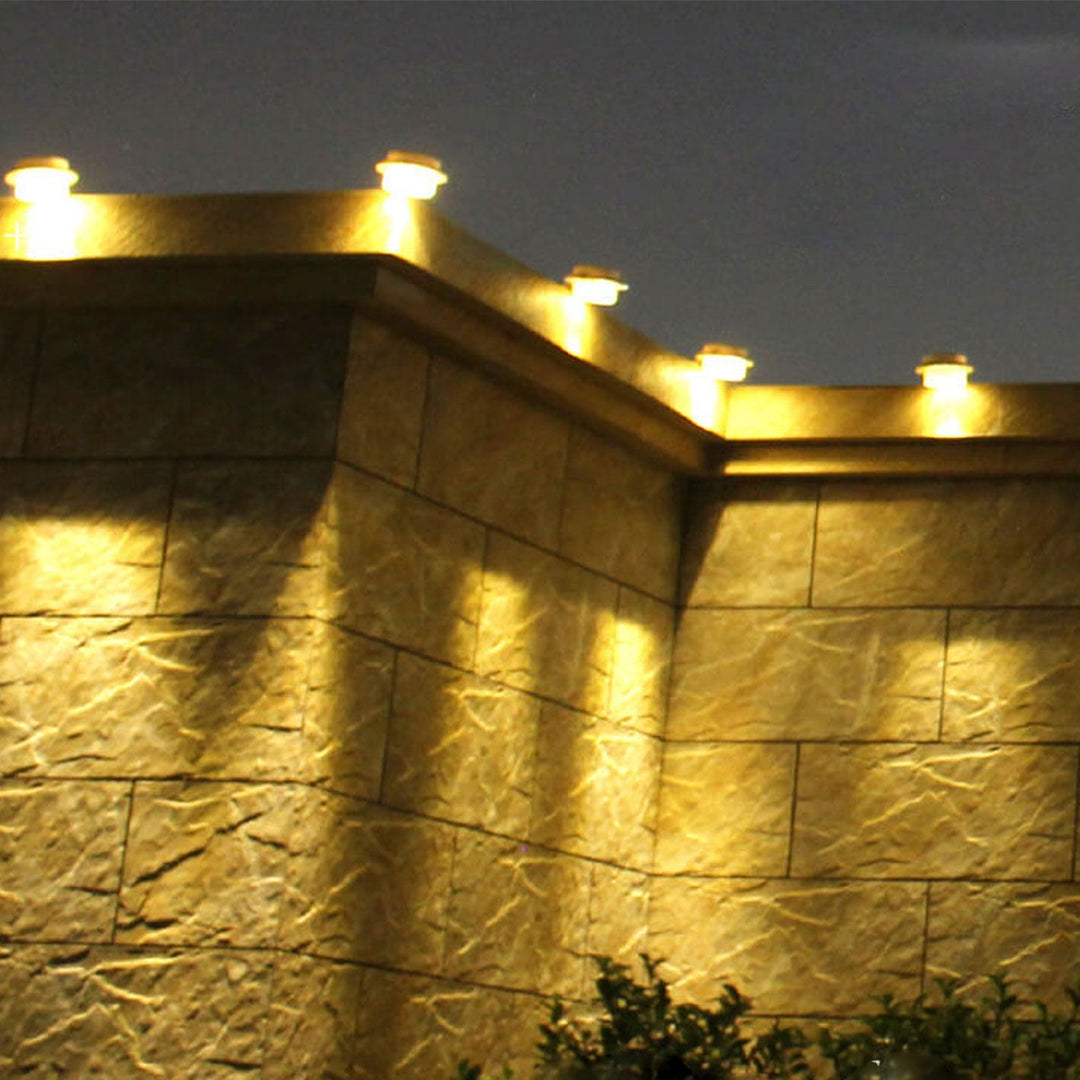 Solar Cylinder LED Outdoor Waterproof Fence Wall Sconce Lamp | Bowlift