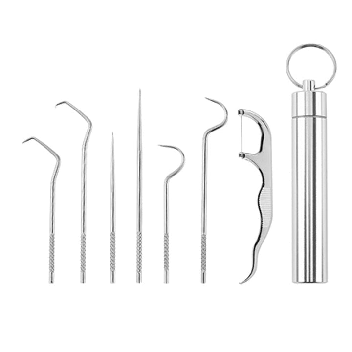 Toothpick set made of stainless steel (7 pieces) | Bowlift