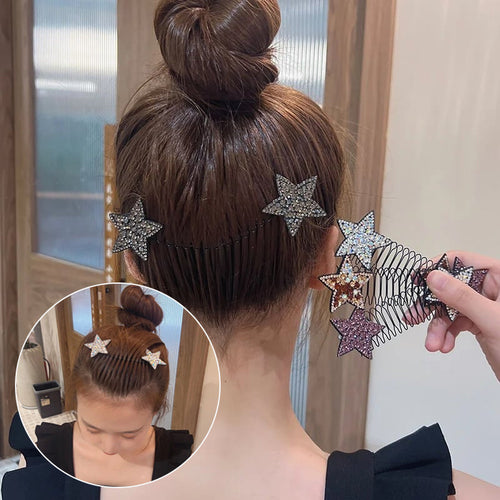 Rhinestone Star Hair Comb Set (5 pieces) | Bowlift