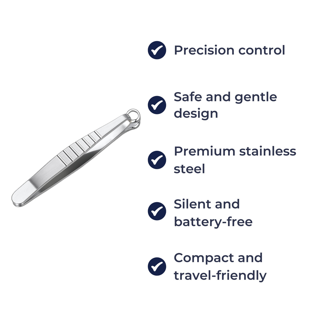 Safe Round Tip Design – Stainless Steel – Precise Grooming for Nose & Face Bowlift