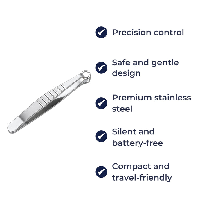 Safe Round Tip Design – Stainless Steel – Precise Grooming for Nose & Face Bowlift