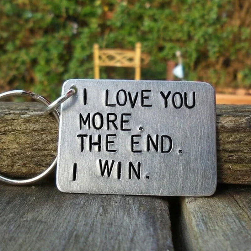 BowLift | "I love you more The end I win" Funny keychain