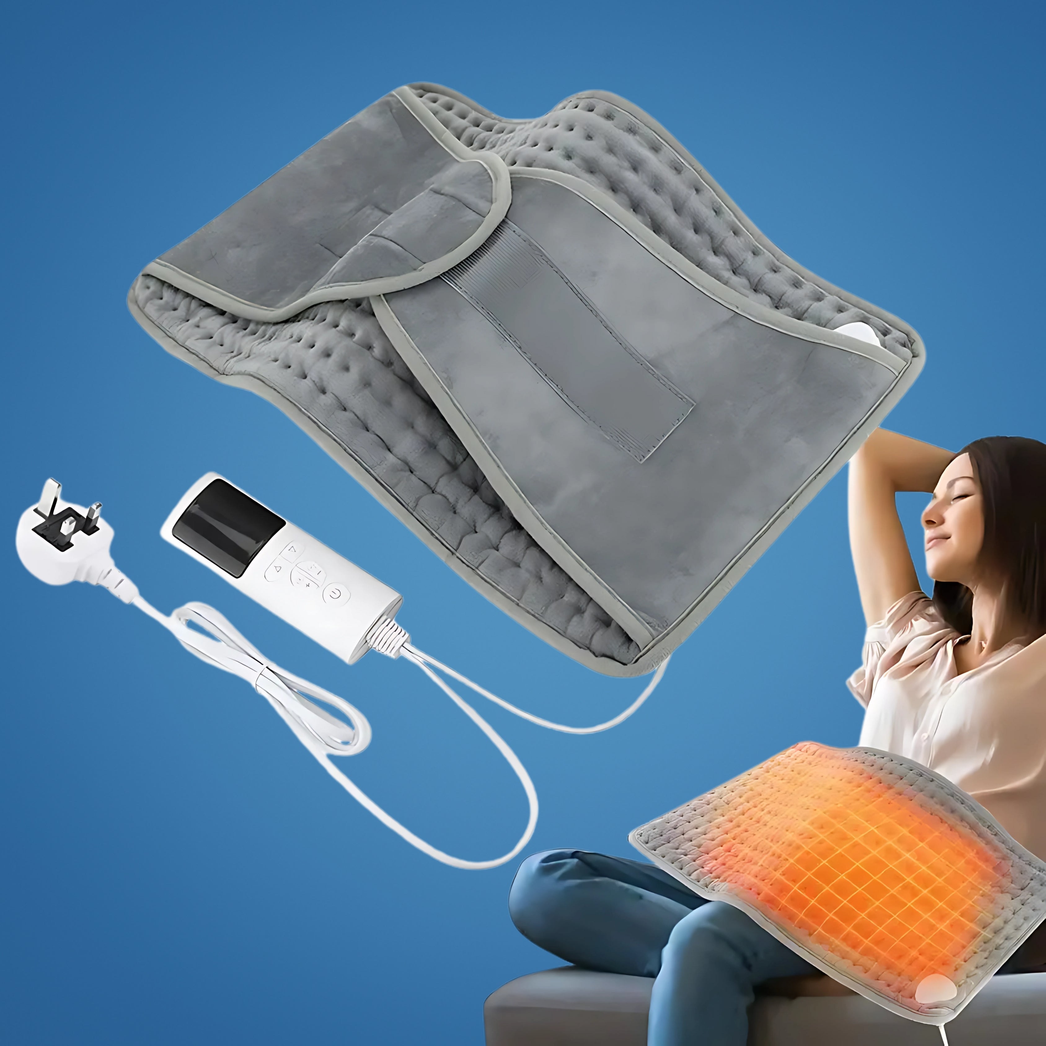 BowLift | Portable Heated Pads Pad for Back Pain, Muscle and Joint Pain Relief – Adjustable Heat for Cramps and Stress