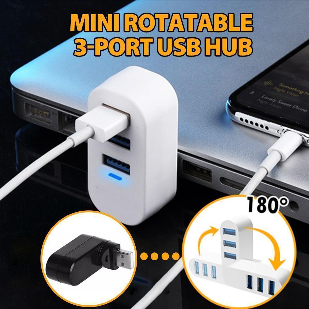 BowLift | Mini rotatable 3-Port USB Hub