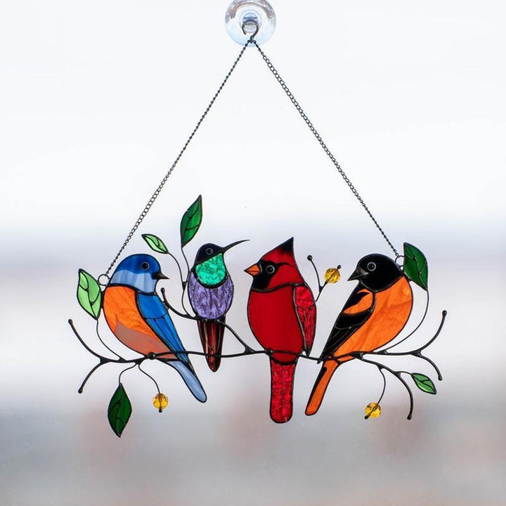 Birds Stained Glass Window Hangings 🐦 | Bowlift