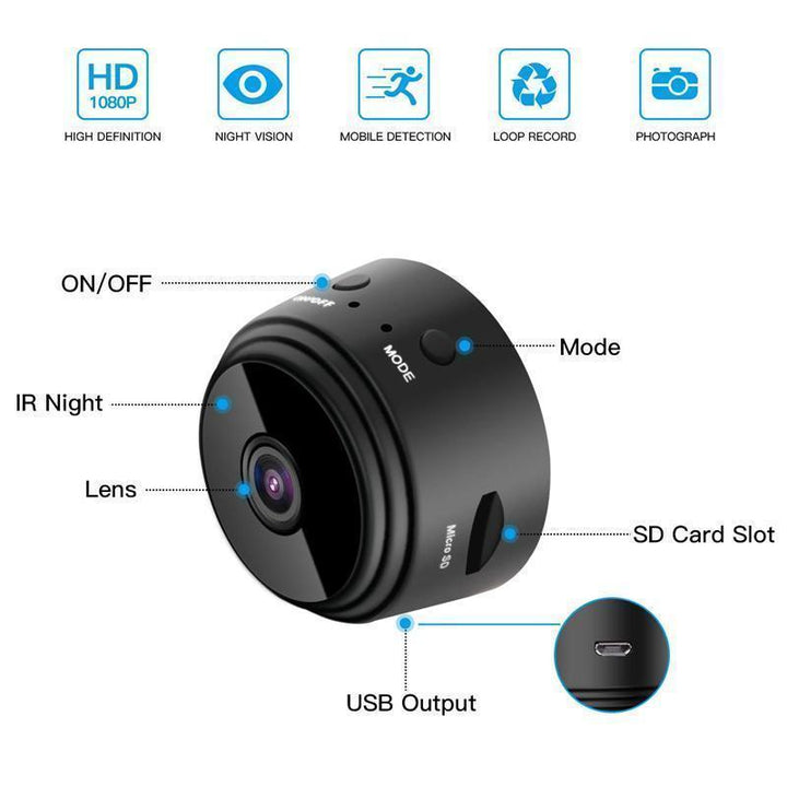 1080p Magnetic WiFi Mini Camera-RV Motorhome Rear View Camera Bowlift
