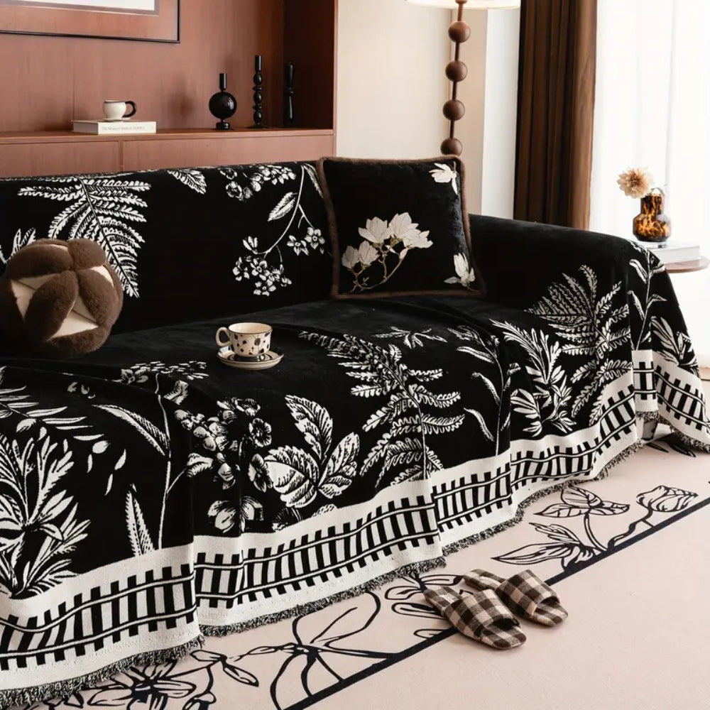 BowLift | Foliage Floral Chenille Sofa Cover