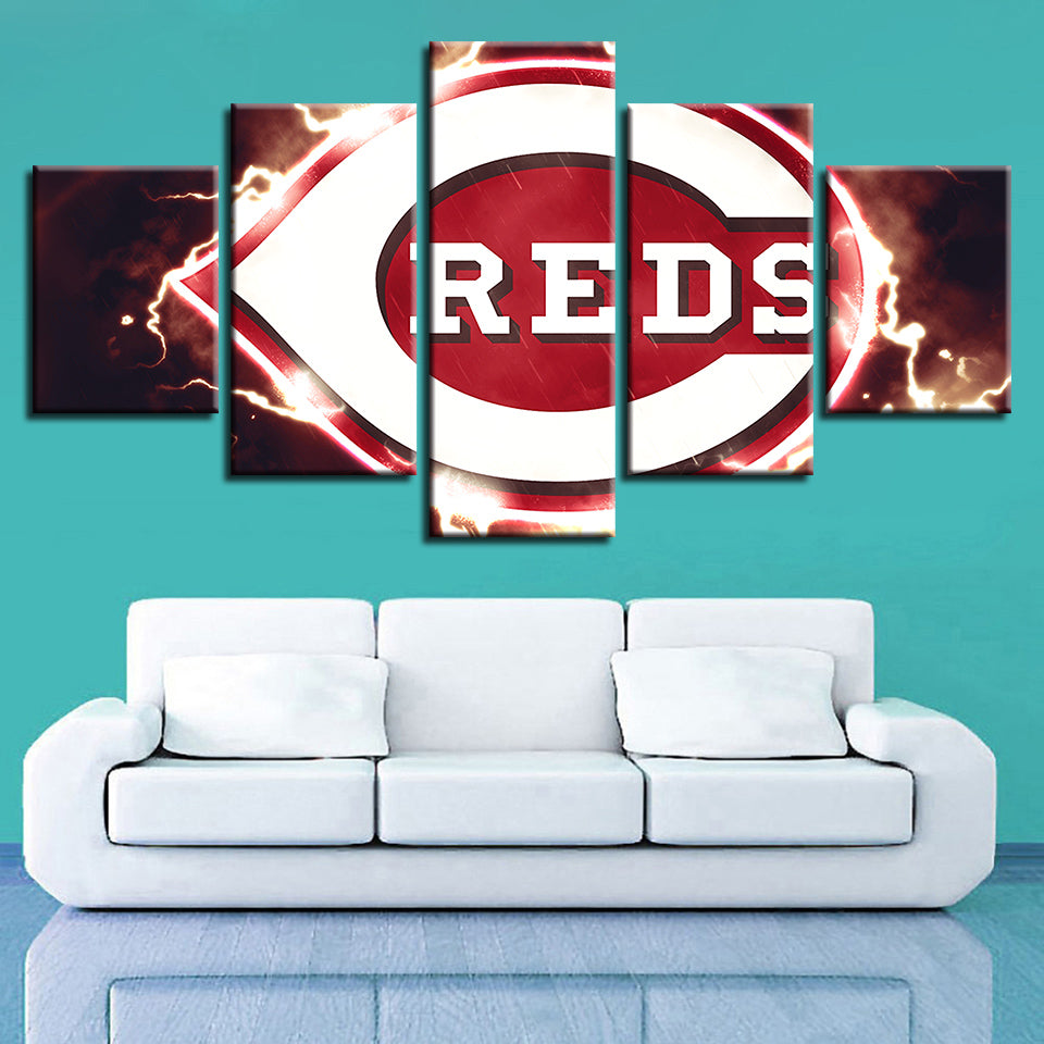 Cincinnati Reds 5 Pieces-Canvas Wall Art Painting | Bowlift