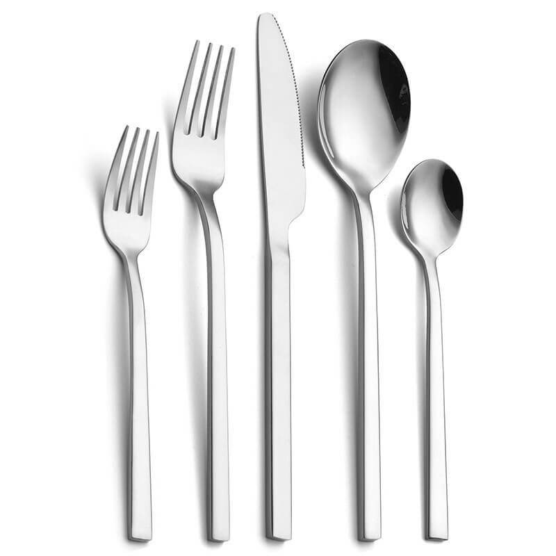 BowLift | LumiDine 30-piece Premium Cutlery Set | Stainless Steel | Modern Design | For 6 People | Durable & Dishwasher Safe
