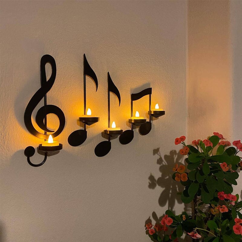 BowLift | Black Music Note Wall Lamp