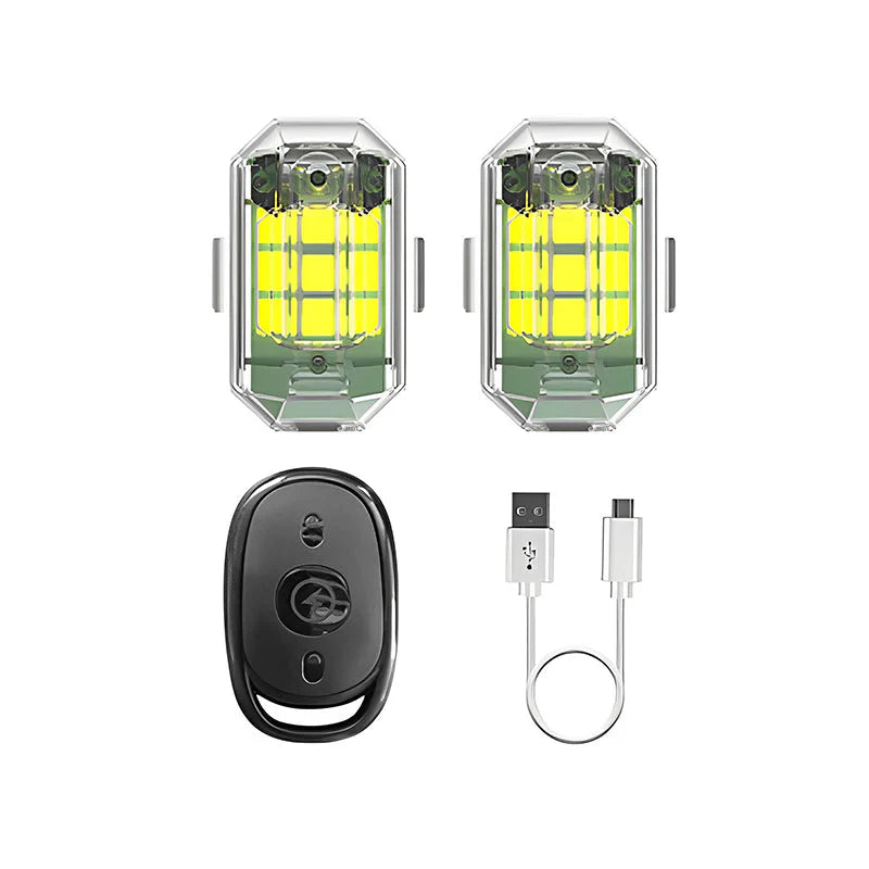 BowLift | Wireless LED Motorcycle Tail Light – Rechargeable Remote Control for Brake and Warning Light