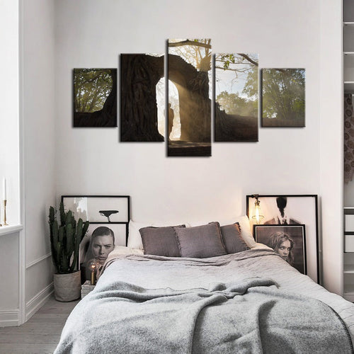 5 Piece Lone Man Nature - Canvas Wall Art Painting | Bowlift