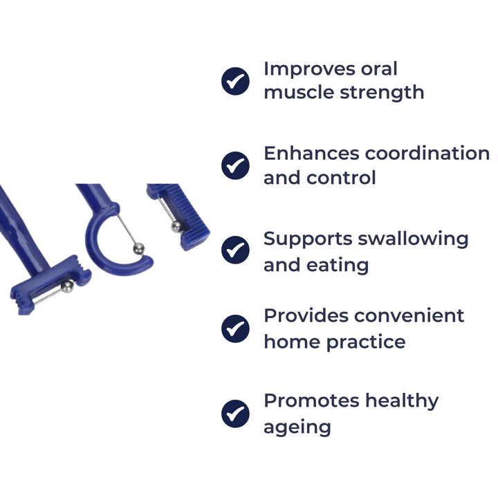 3-Piece Tongue Tip Exerciser – Non-Slip Handle – Improves Speech & Swallowing Control Bowlift