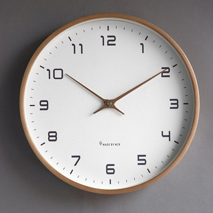 Wooden Wall Clock - Scandinavian Minimalism | Stylish Wall Decoration for Living Rooms and Bedrooms | Bowlift