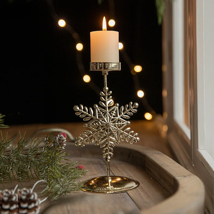 Christmas Candle Holders - Star and Christmas Tree Design for Festive Decoration | Bowlift