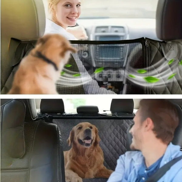 BowLift | Dog Car Seat with Hard Bottom & Back Seat Extender for Travel | Car Seat Protection for Large Dogs