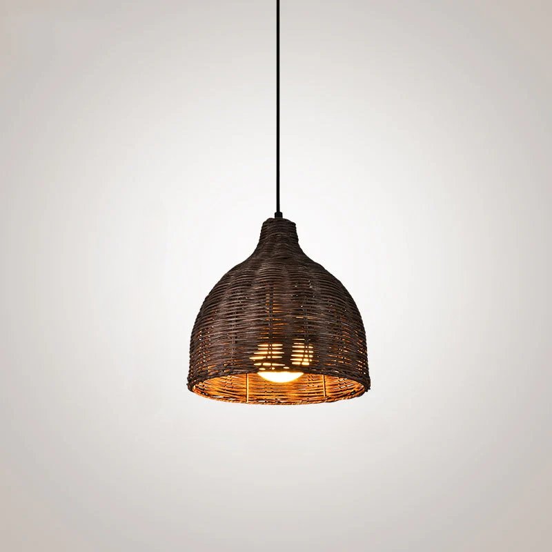 NatureGlow Pendant Lamp - Woven Reed and Bamboo Lighting | Bowlift