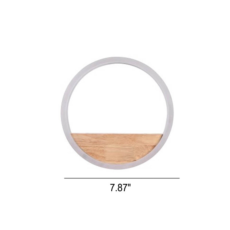 BowLift | Lumoshelf LED Wall Light | Solid Wood with Shelf | Round Wall Lamp | Warm & White Light