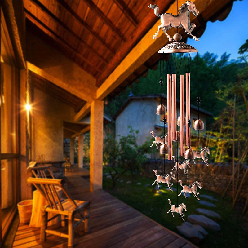 Retro Bronze Horse Wind Chime | Bowlift