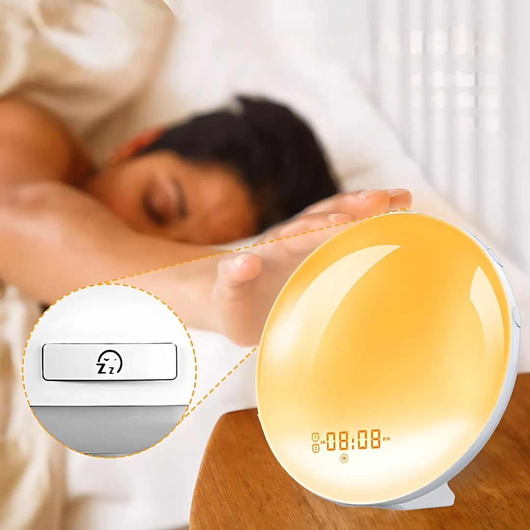 BowLift | Sunrise Alarm Clock | Natural Wake-Up Light with Ambient Lighting for Heavy Sleepers & Dark Mornings