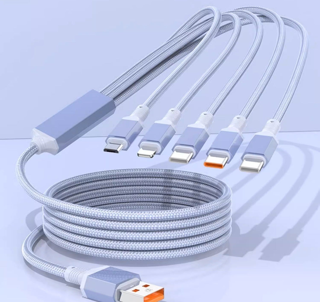 BowLift | 100W Fast-Charge 5-in-1 Data Cable- Power Up