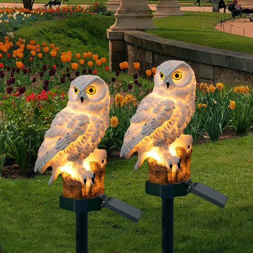 Solar Garden Lamp Uilux – Wireless Outdoor Lamp powered by Solar Energy with Owl Design | Bowlift