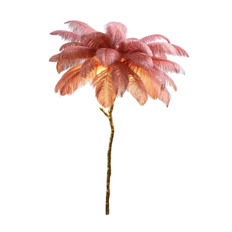 BowLift | LuxeOstral - Nordic Ostrich Feather Floor Lamp